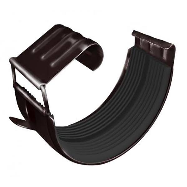 Соединитель желоба Grand Line Optima коричневый полукруглый RAL 8017