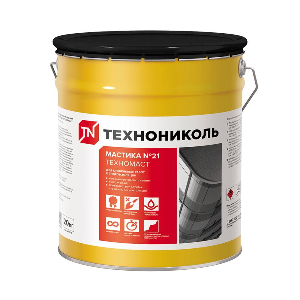 Мастика кровельная ТН №21 (Техномаст), ведро 20кг