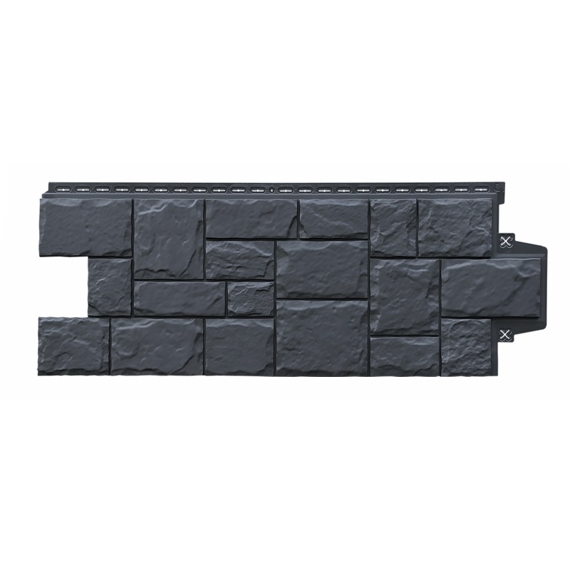 Фасадная панель Grand Line крупный камень Classic Графит