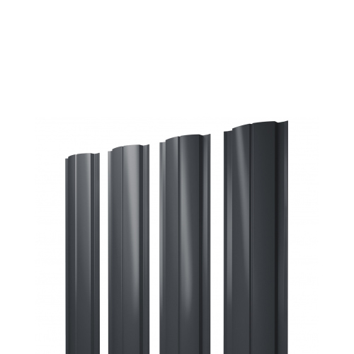 Штакетник Полукруглый Slim Grand Line 0,45 Drap RAL 7024