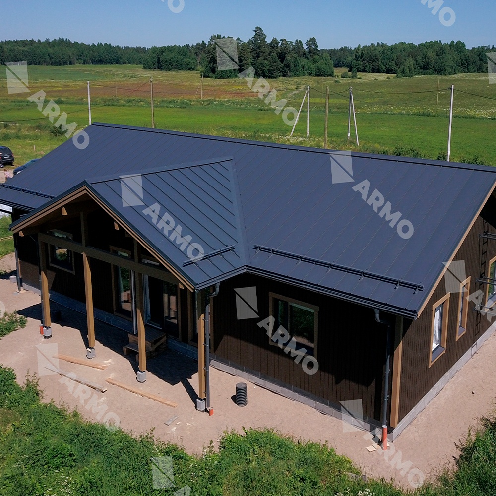 Самозащелкивающийся фальц ARMO 0,5 мм Rooftop Бархат Zn275 RAL7016