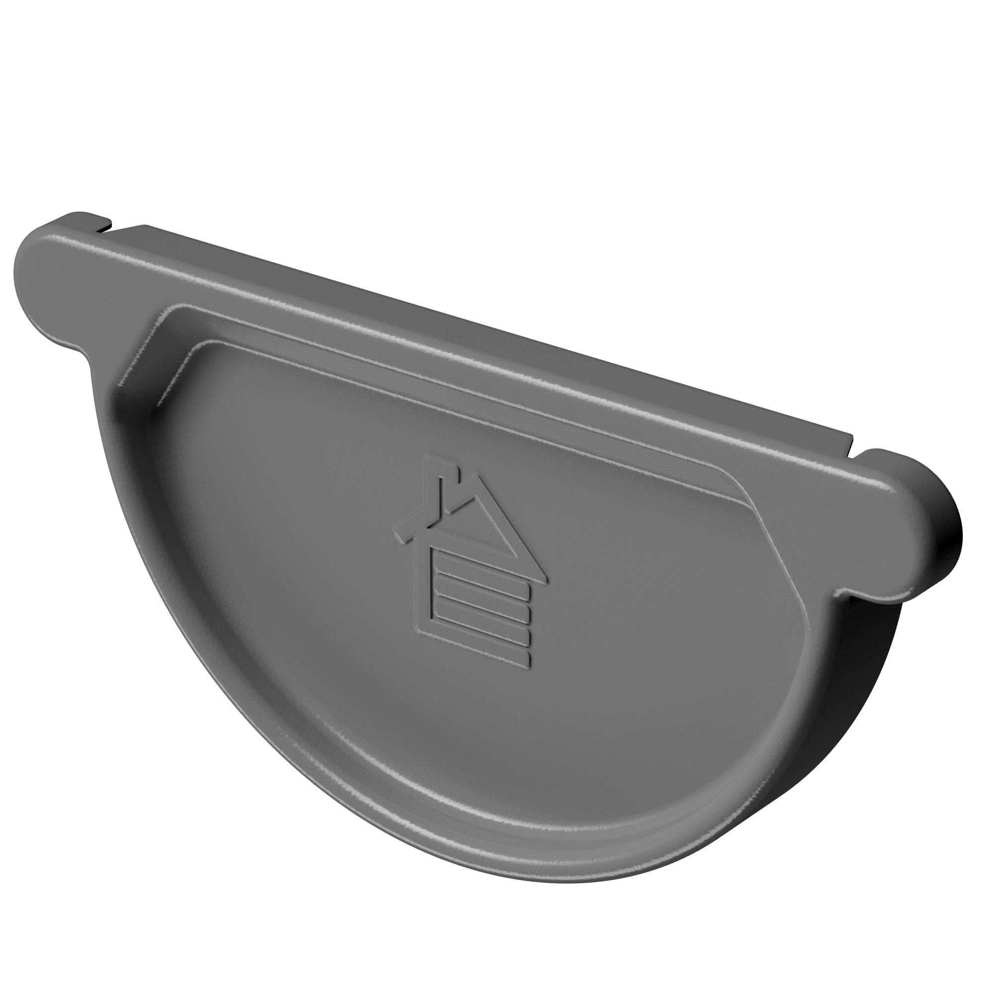 Заглушка желоба Döcke STAL PREMIUM, D125 Графит