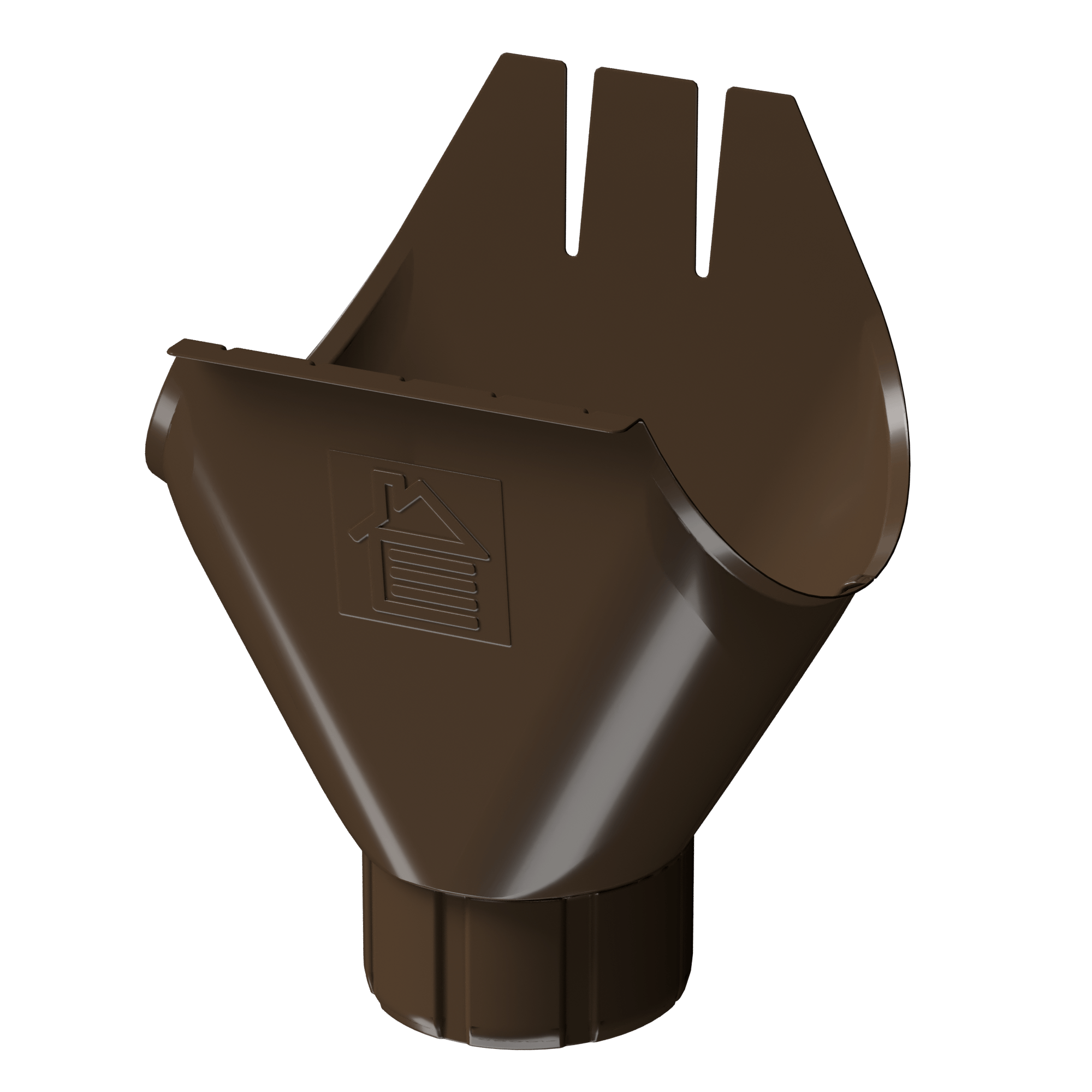 Воронка желоба 125/90 Döcke STAL PREMIUM Каштан