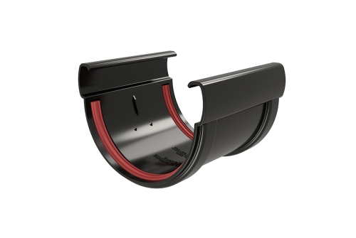 Соединитель желобов Grand Line 135/90 Дизайн ПВХ черный (RAL 9005)