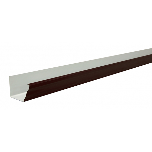 Прямоугольный желоб 3м Grand Line Vortex коричневый RAL 8017