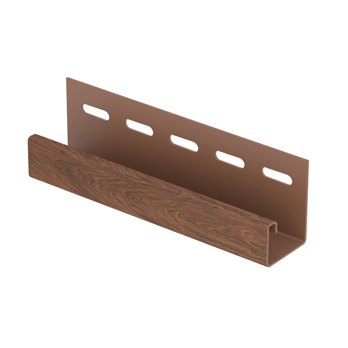 J-планка (J-trim) Ю-ПЛАСТ Софит PRO Орех темный