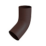 Колено трубы D100 (60°) Foramina Freeze D125/100, dark brown (темно-коричневый)