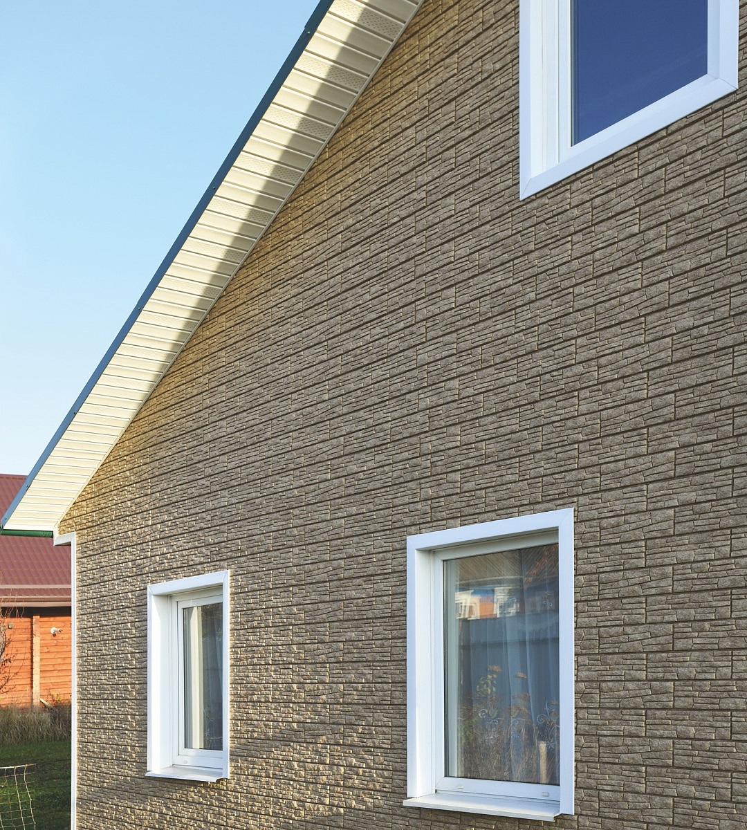 Панель Ю-ПЛАСТ Стоун-Хаус Сланец Бурый