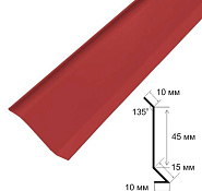 Планка примыкания для гибкой черепицы (красная RAL 3011)