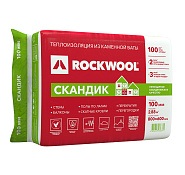 Роквул Лайт Баттс Скандик (800х600х100мм) 0,288м3/уп