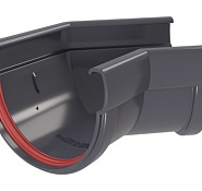 Угол желоба 135° Grand Line Дизайн 135/90 ПВХ графит (RAL 7024)