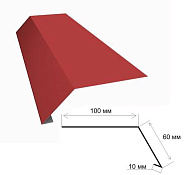 Планка карнизная для гибкой черепицы (красная RAL 3011)