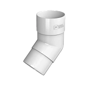 Колено трубы 135° ТН ПВХ, белый