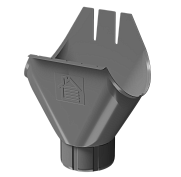 Воронка желоба 125/90 Döcke STAL PREMIUM Графит