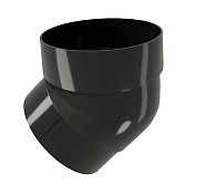 Колено трубы 45˚водосточной ПВХ Grand Line (Гранд Лайн) Черный