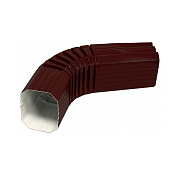 Колено трубы Grand Line Vortex гофрированное коричневое прямоугольное