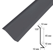 Планка примыкания для гибкой черепицы (серая RAL 7024)