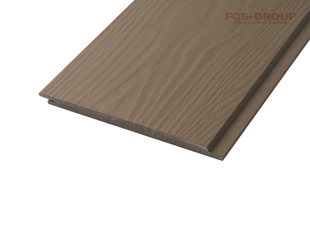 Фиброцементный сайдинг FCS Wood Click (шип-паз) 3000*190*10мм F55