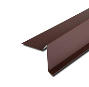 Планка торцевая 13x20x70x25x80х2000мм RAL 8017 коричневый